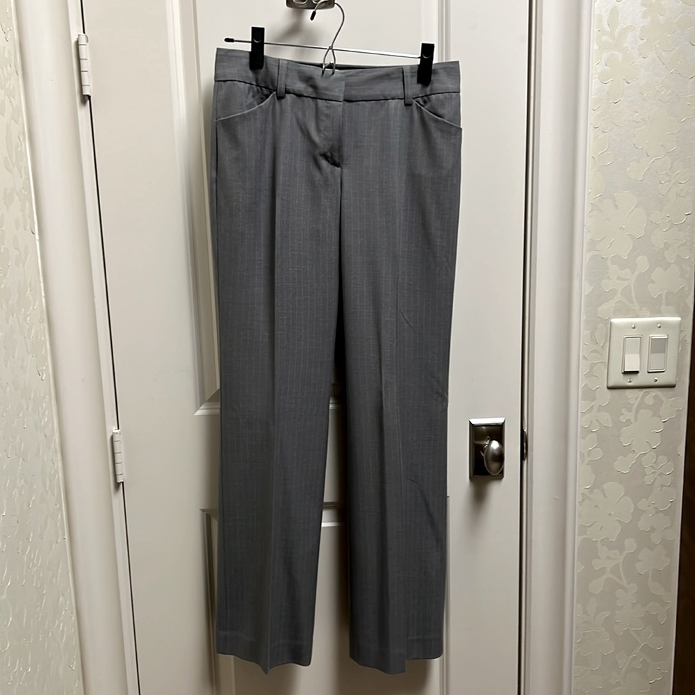 Barney’s New York grey dress pants with light white pinstripe size 4